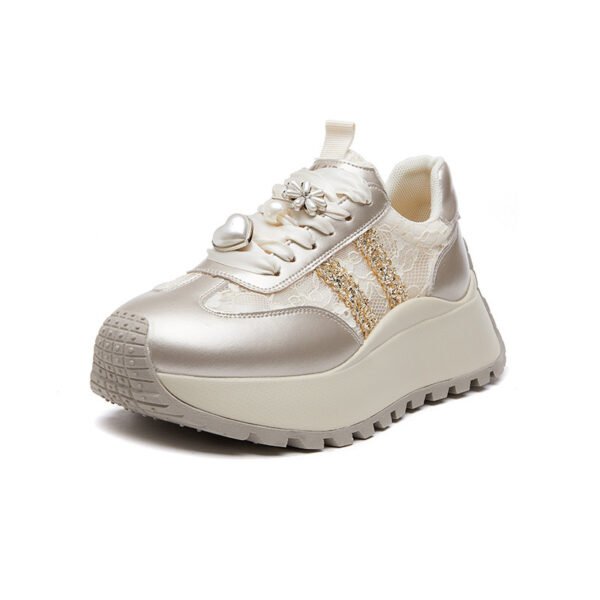 Zapatillas de Plataforma Beige Purpurine